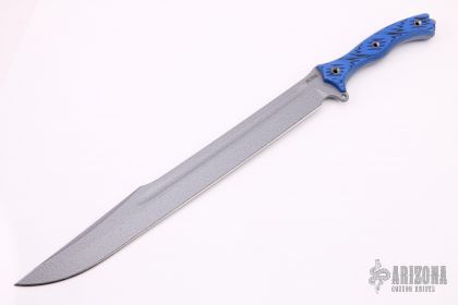 Limited Edition PMP Alpha Beast Blue Titanium Handle Pocket Knife Magnacut  Plain Edge Steel (Made by FOX)