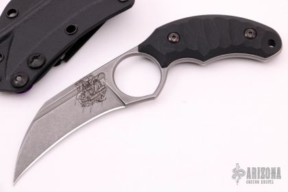 Harpy - Stonewashed w/ Custom Handle | Arizona Custom Knives