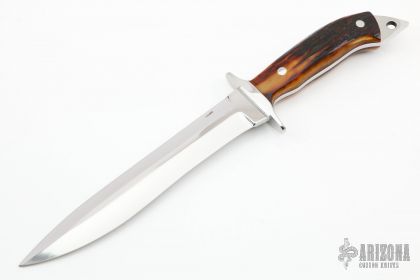 即納豊富なMICK LANGLEY knife ミック ラングレイ ナイフ レザーケース付き 全長22.5cm 124g 機能的 オシャレ アウトドア 人気 美品 必見 その他