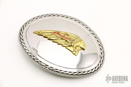 Indian Motorcycle Belt Buckle Arizona Custom Knives