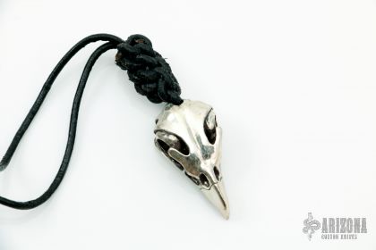 Silver Falcon Skull Key Ring - Arizona Custom Knives