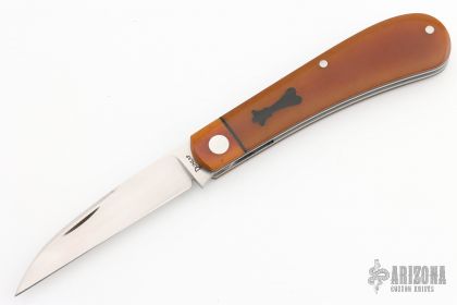 Jim Dunlap Custom Dog Leg Jack Traditional Folding Knife, CPM-154 Hand  Rubbed Satin Blades, Fossilized Mammoth Bark Handles with Stainless Steel  Bolsters - KnifeCenter - Discontinued