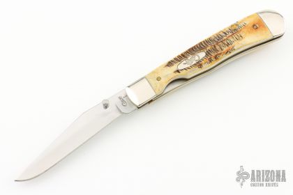 6.5154AC Kickstart TrapperLock - Stag Jigged Bone - Arizona Custom