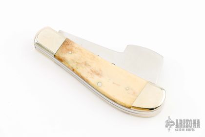 ■未使用 希少 1970年代 日本製！TAYLOR CUTLERY SURGICAL JAPAN 一丁出ナイフ バンドル真鍮製鹿狩り図 □未使用 希少 1970年代 日本製！TAYLOR CUTLERY SURGICAL JAPAN
