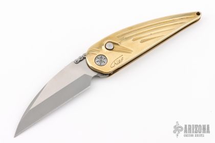 MRX - Chief - Satin Brass Razor Blade - Arizona Custom Knives