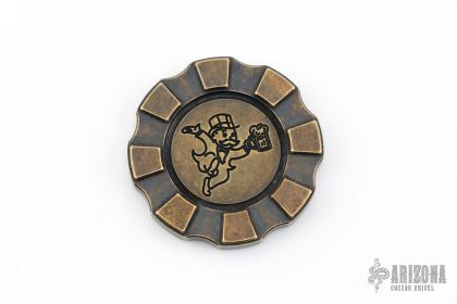 HiTex Chip - Bronze - CBJ/Monopoly Man - Arizona Custom Knives