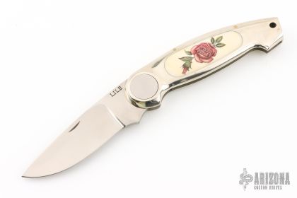 LEFTY’S製Brief Case（口金タイプ）カスタムオーダーメイド品 Button Lock Folder #145 - Double Scrimshaw by LM - Arizona Custom