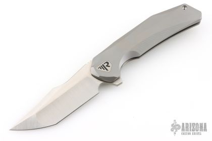 Zoro Frame Lock - Bead Blast Titanium Belt Satin - Arizona Custom