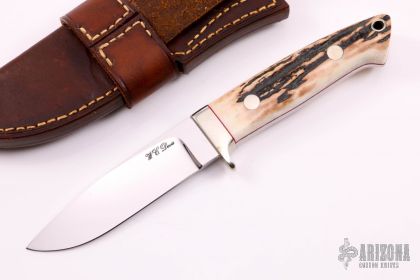 Drop Point Hunter - Stag | Arizona Custom Knives