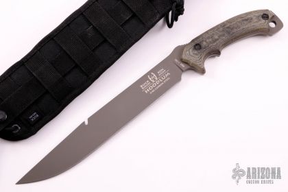 9” Hand Forged D2 Steel Full Tang Skinner Knife - Gut Hook Knife - Sta –  White Hills Knives