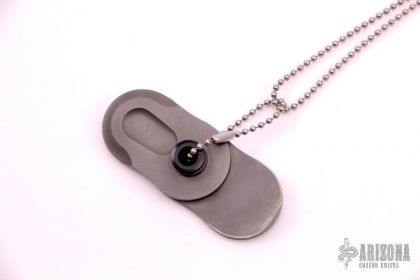 Titanium Custom Dog Tag Necklace - Small