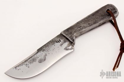 Chef's Knife Handforged High Carbon Steel 26C3 Water Quenched Brut De Forge  Finish Forced Patina Handmade 