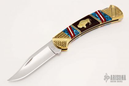 BUCK CUSTOM knife ナバホ DAVE YELLOWHORSE - クラフト/布製品