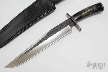 John Perry Custom Knife Damascus & Mother of Pearl Shell Back Lock - Knife  Purveyor