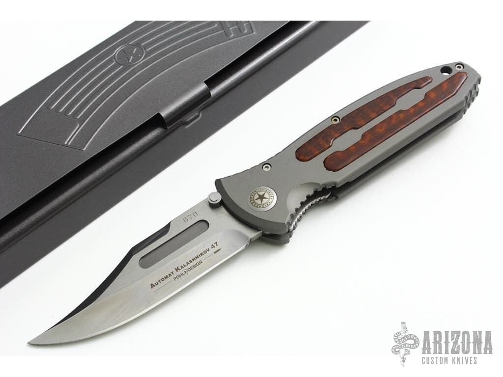 AK 47 Snakewood #670-by--Boker - Arizona Custom Knives