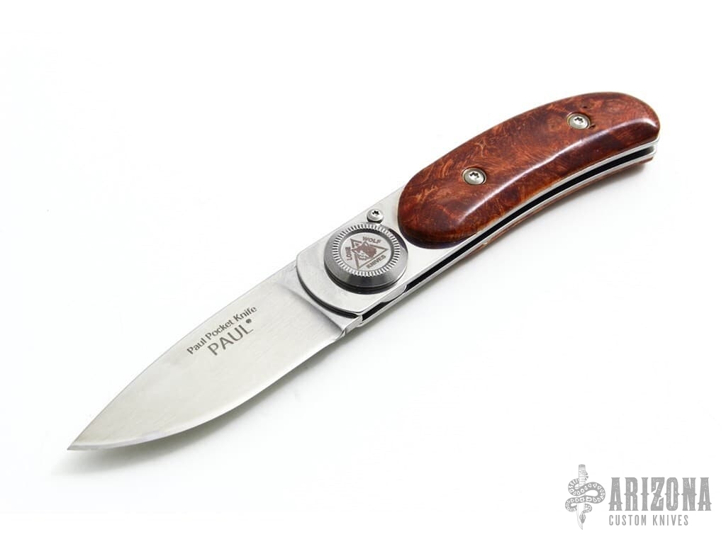 Paul Knife-Burlwood by Lone Wolf - Arizona Custom Knives