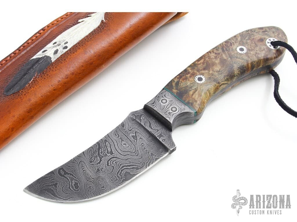 Damascus Skinner by Peter Pruyn - Arizona Custom Knives