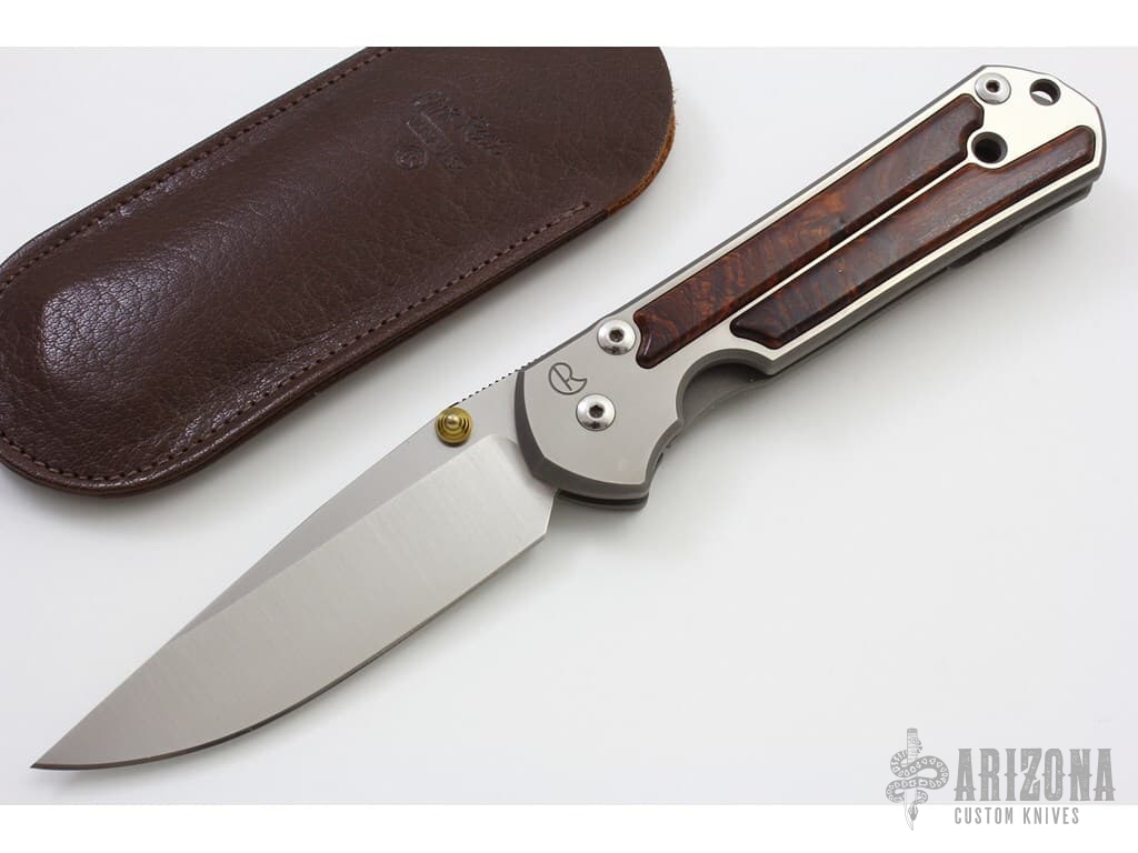 Large Sebenza 21 w/Honduran Rosewood Inlays - Arizona Custom Knives