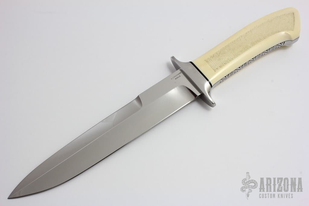 Dagger with Carved Ivory Handle Arizona Custom Knives