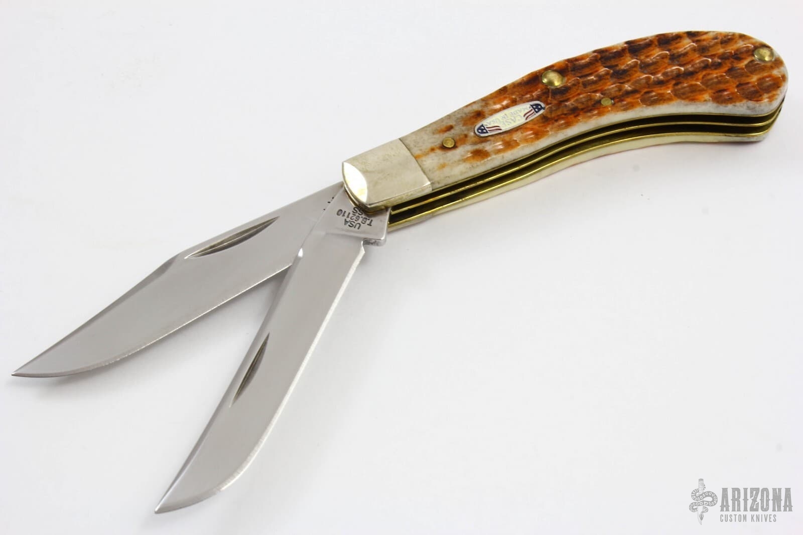 TB62110 Tony Bose Saddlehorn - Antique Jigged Bone | Arizona Custom Knives