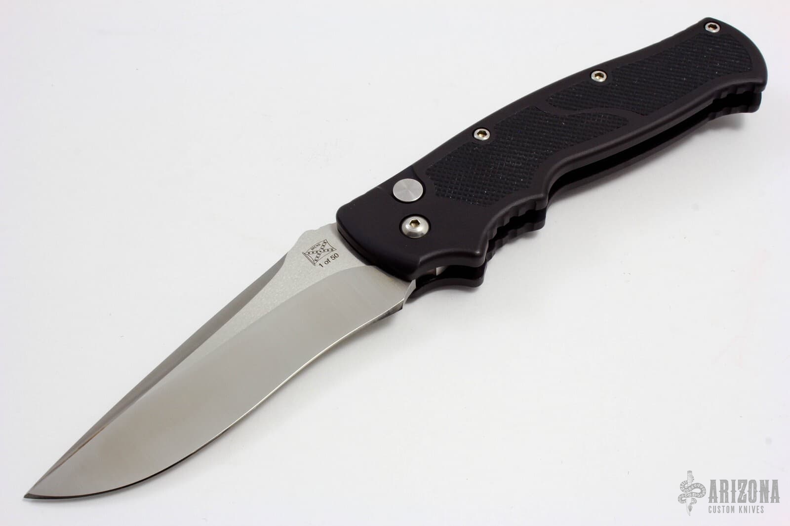 M2 Auto Pre-Production HG Mirror Satin 1of50 - Arizona Custom Knives