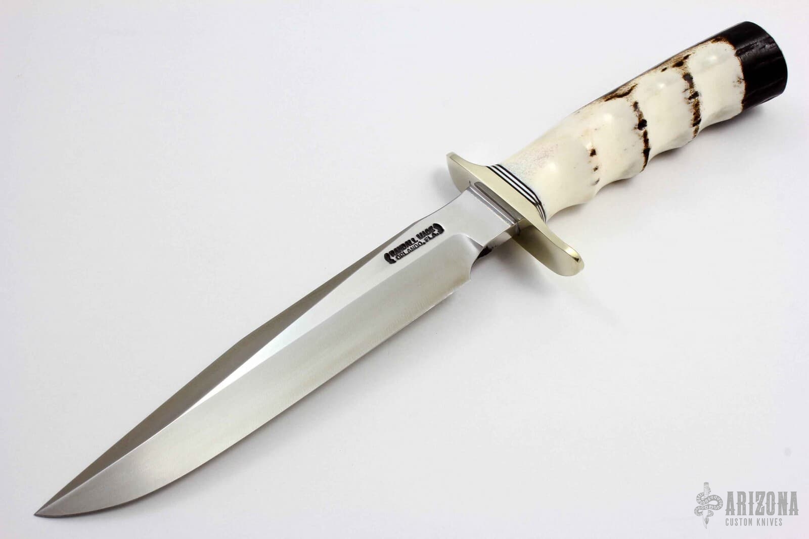 Model 17 Stag Finger Grooves Arizona Custom Knives