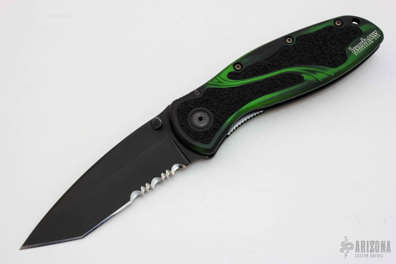 1670BGTST - Blur Tanto Black/Green Smoke - Serrated