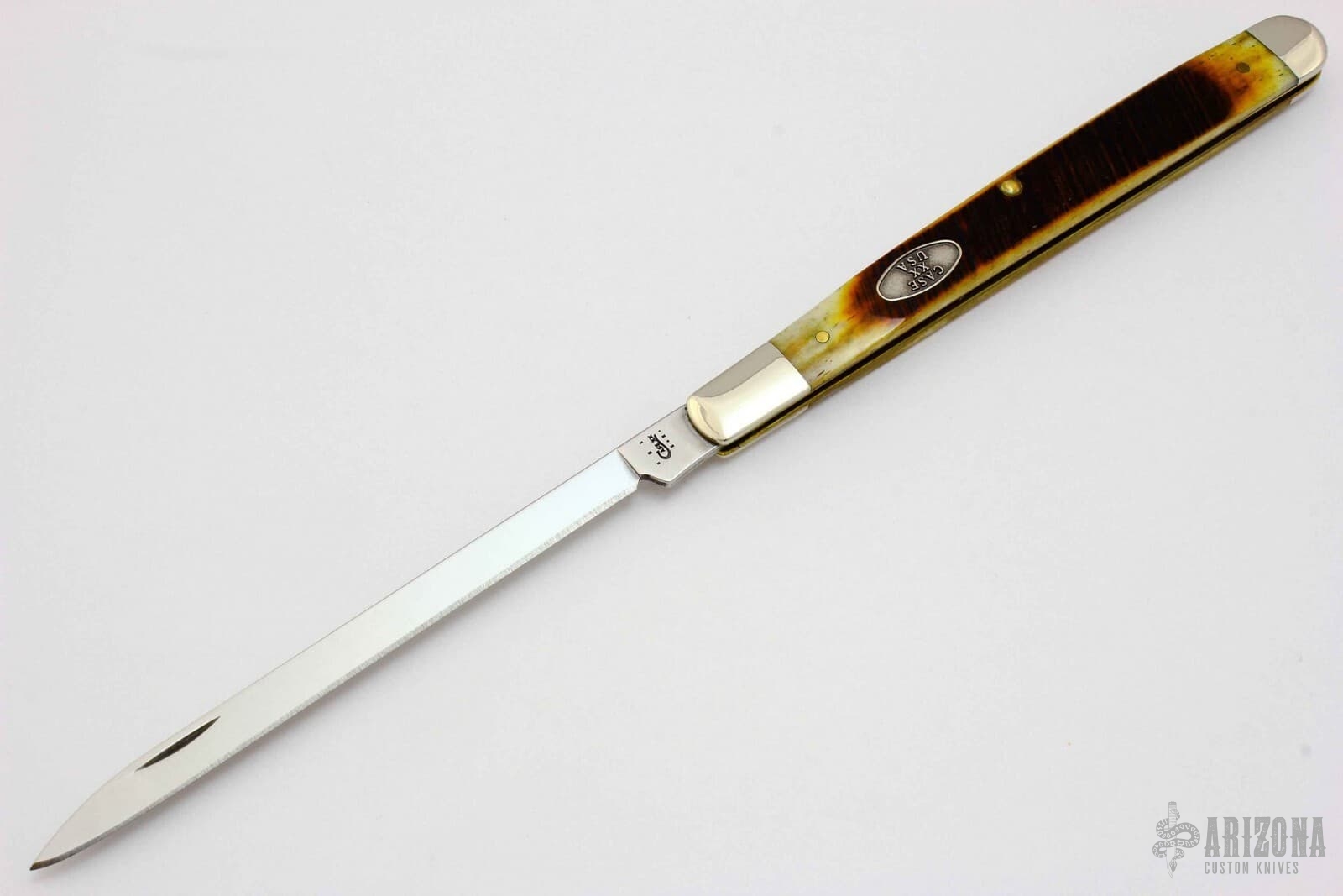 6100SS Melon Tester - Sawcut Antique Bone | Arizona Custom Knives