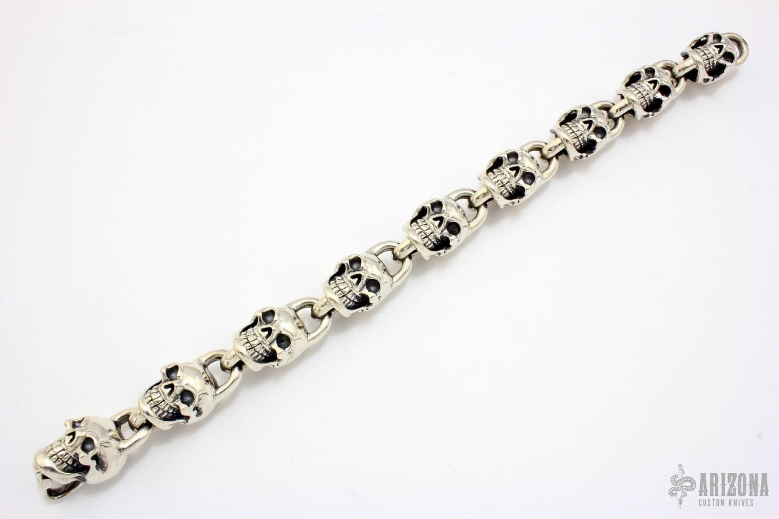 Good Art Hollywood Silver Skull Bracelet - Arizona Custom Knives