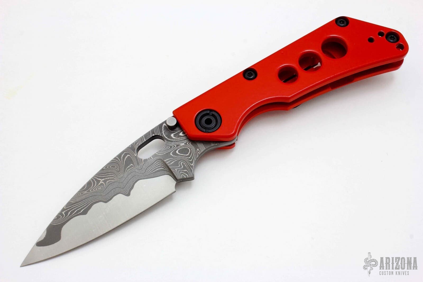 DDC SNG Pike - Red/Chad Nichols San Mai Damascus - Arizona Custom