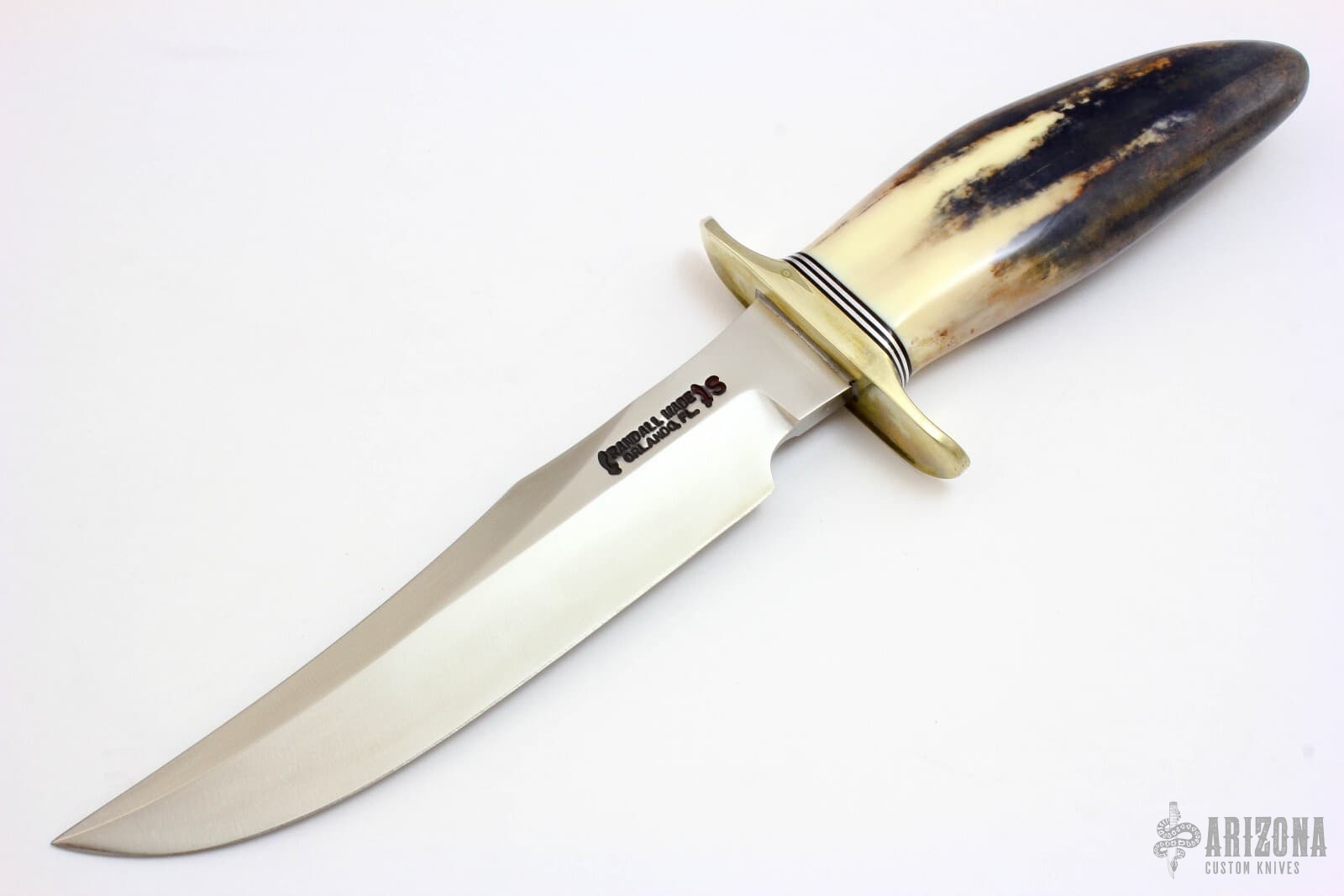 Model 12-6 Little Bear Bowie - Mammoth Ivory Handle - Arizona Custom Knives