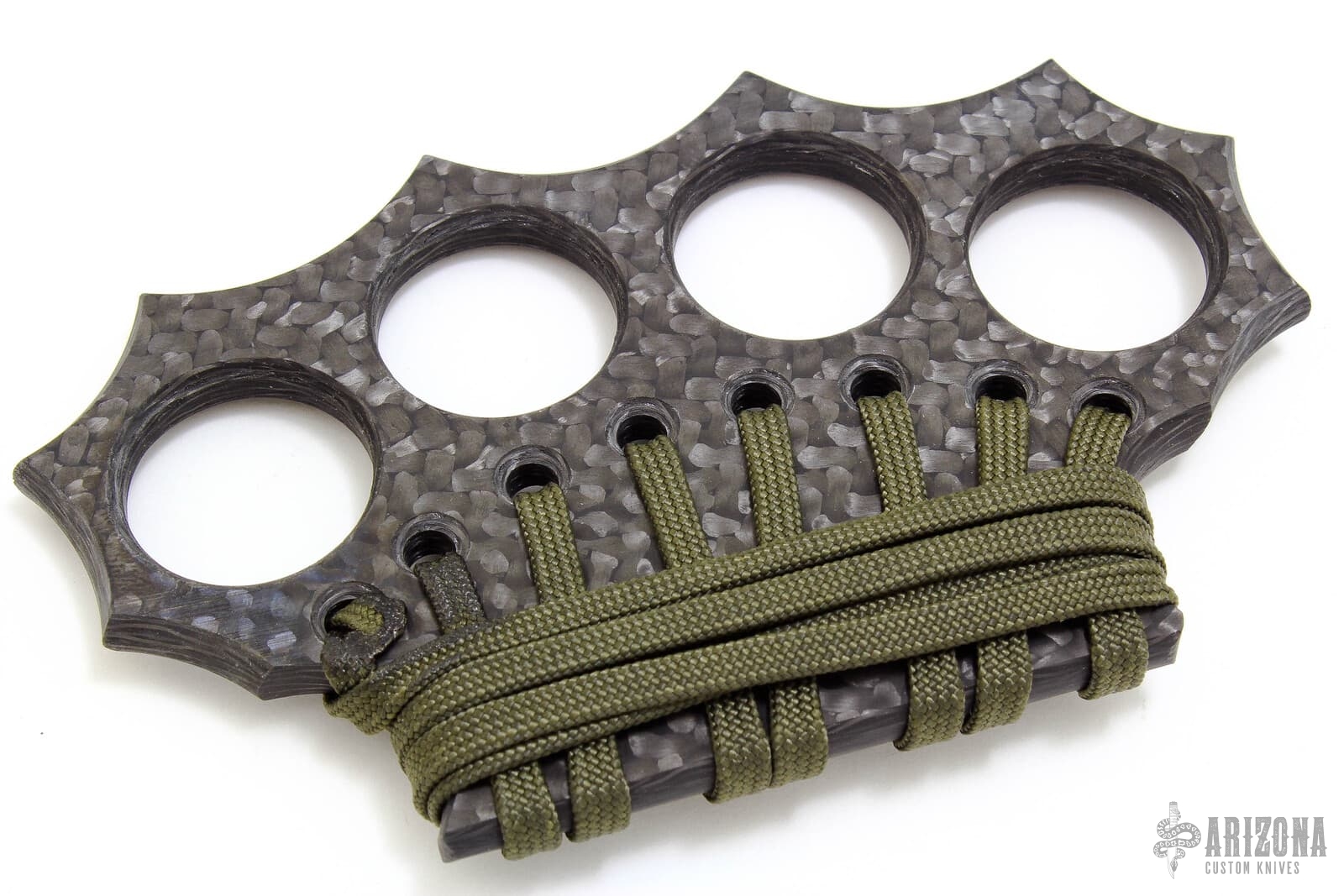 Carbon Fiber Knuckles w/ Paracord Wrap Arizona Custom Knives