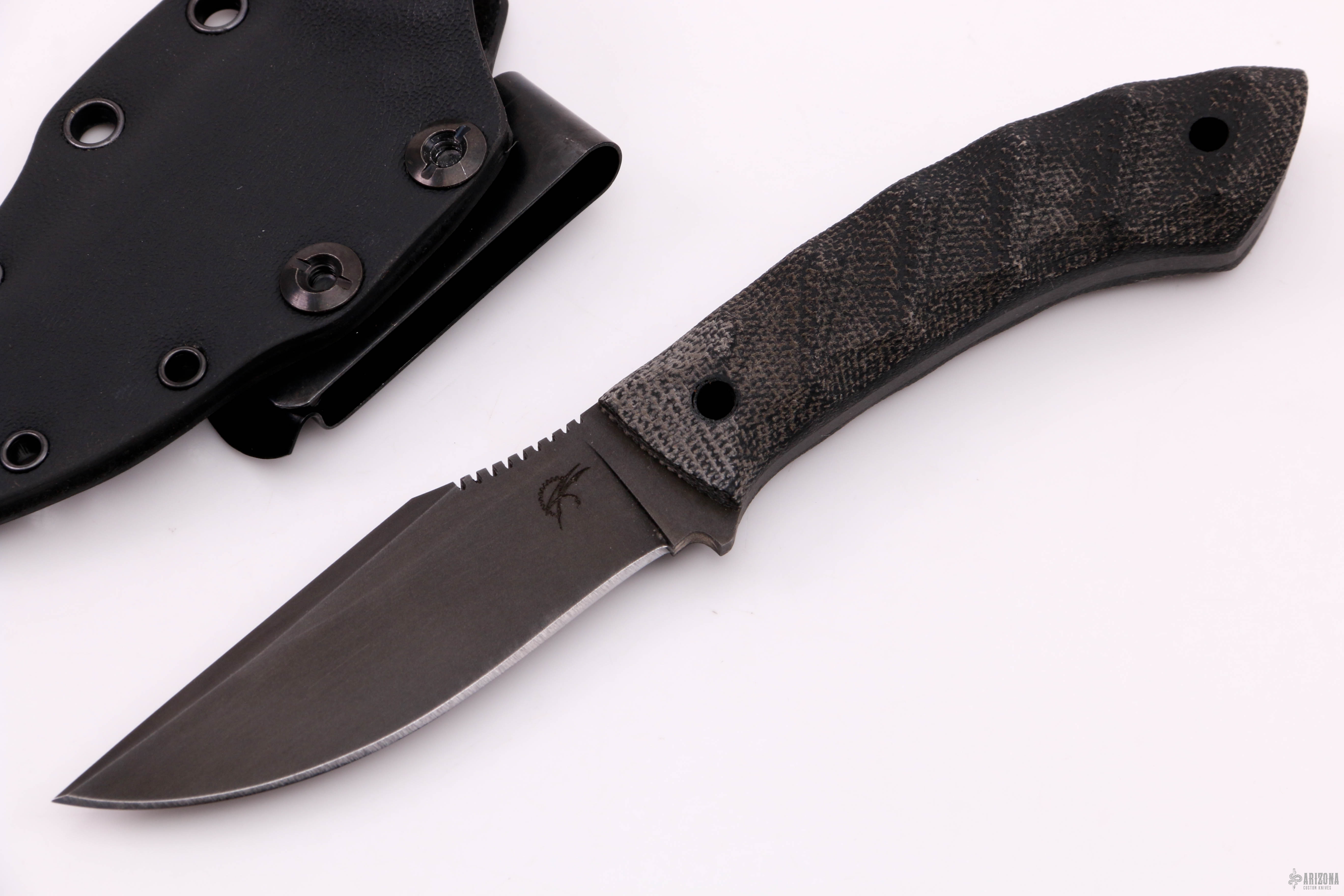 Knight Everycarry - Sculpted Black Micarta - Arizona Custom Knives