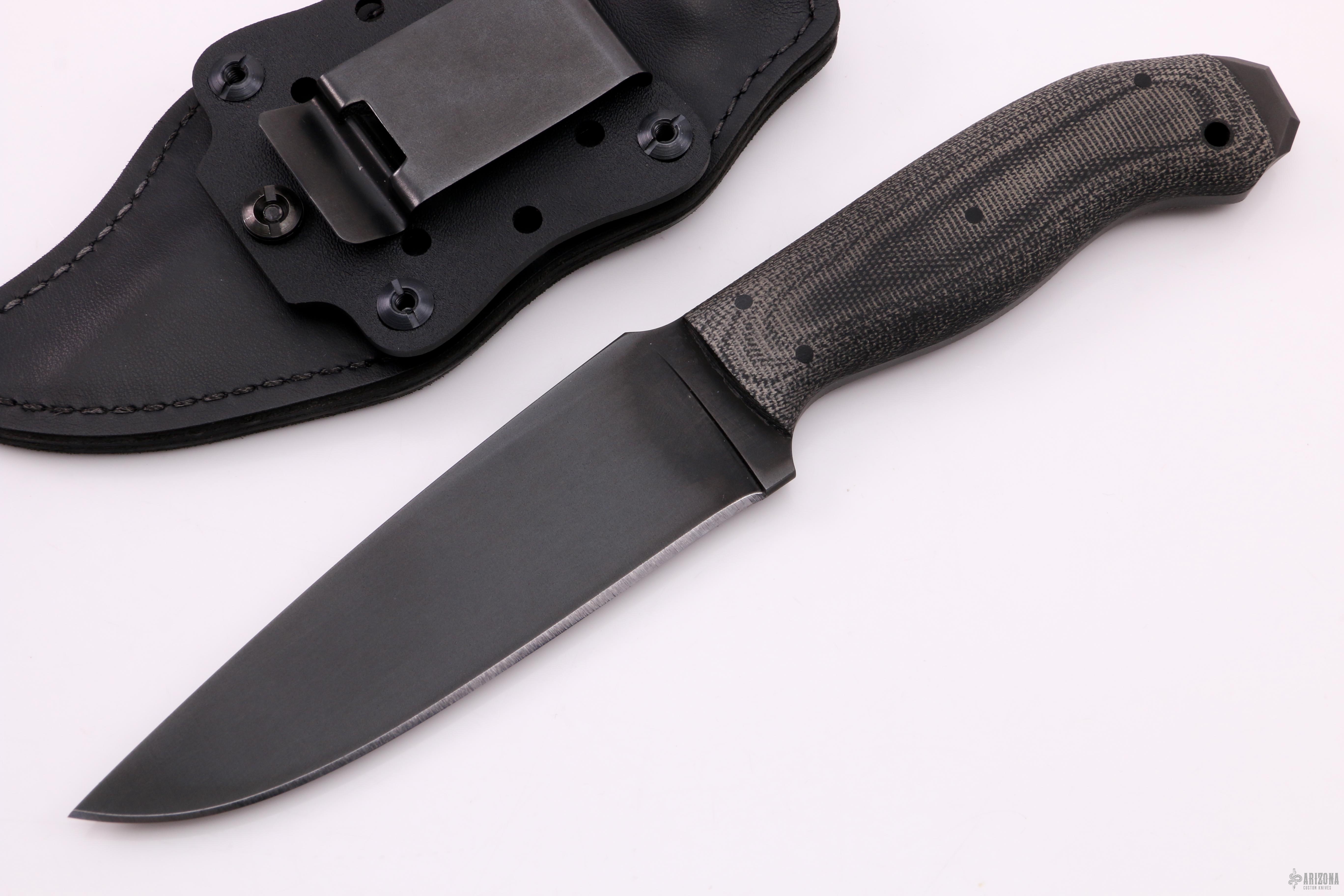 Crusher Spike Knife - Black Micarta - Arizona Custom Knives