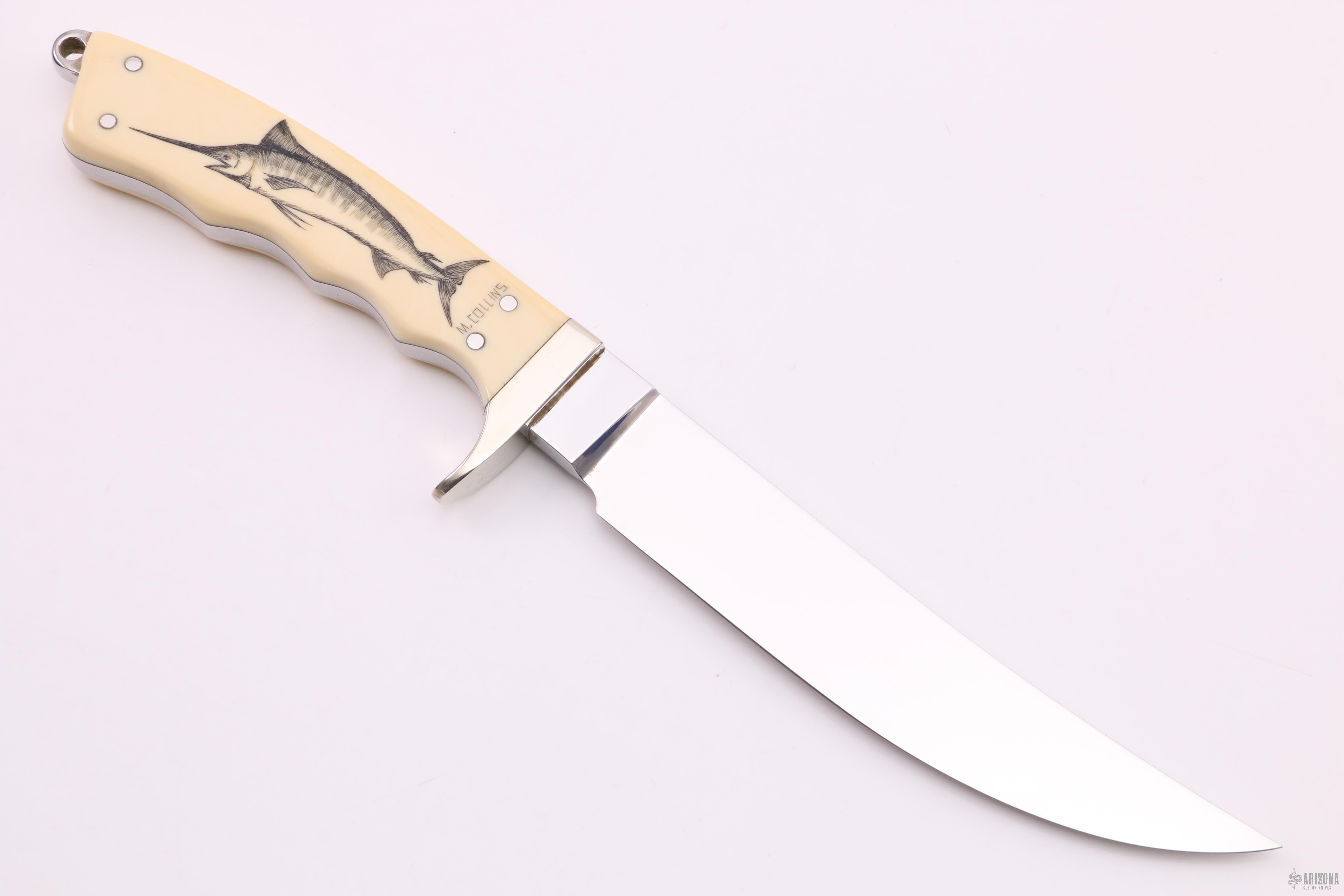 Scrimshawed Hunter - Arizona Custom Knives