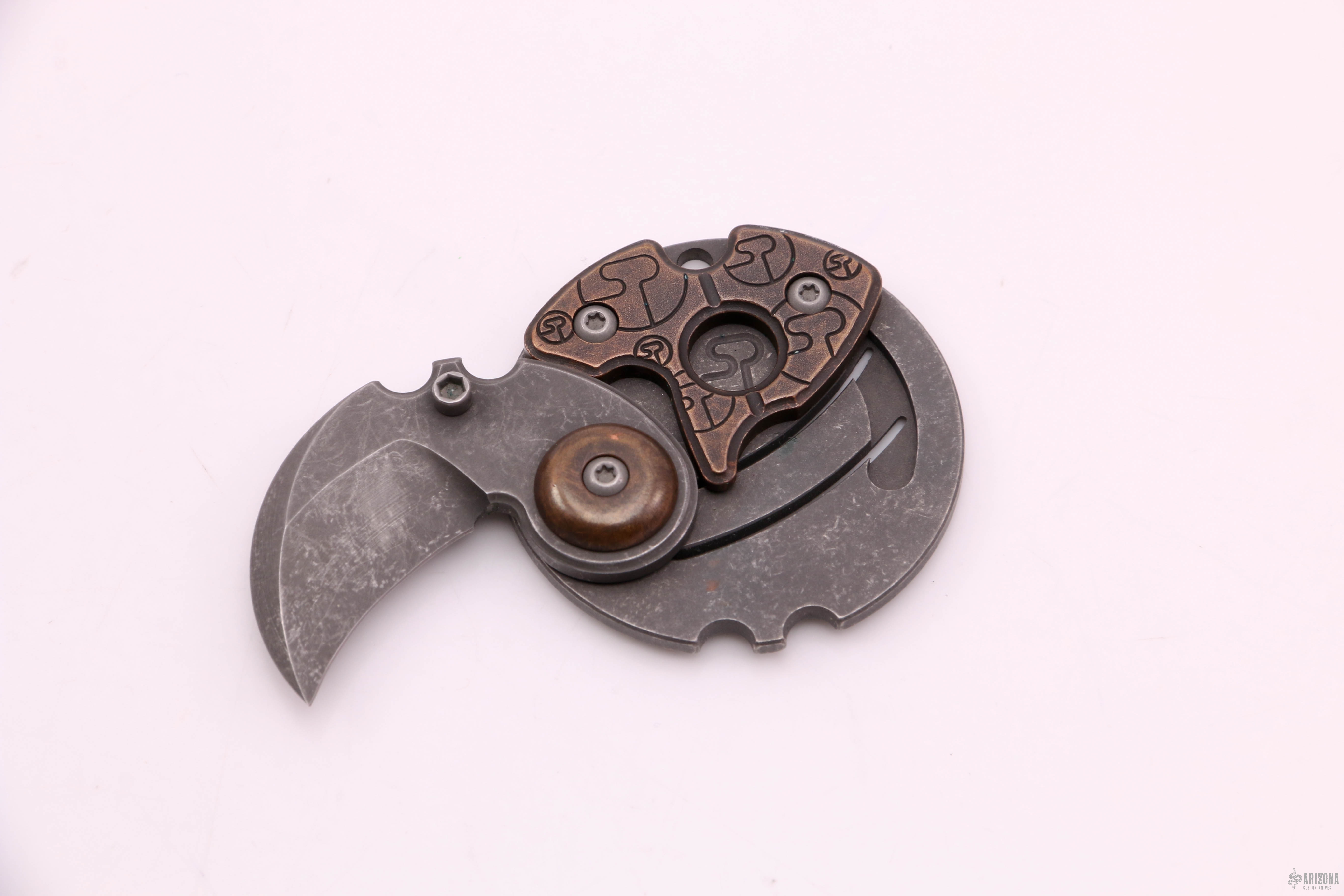 Coin Claw Stonewashed and Antiqued Copper Arizona Custom Knives