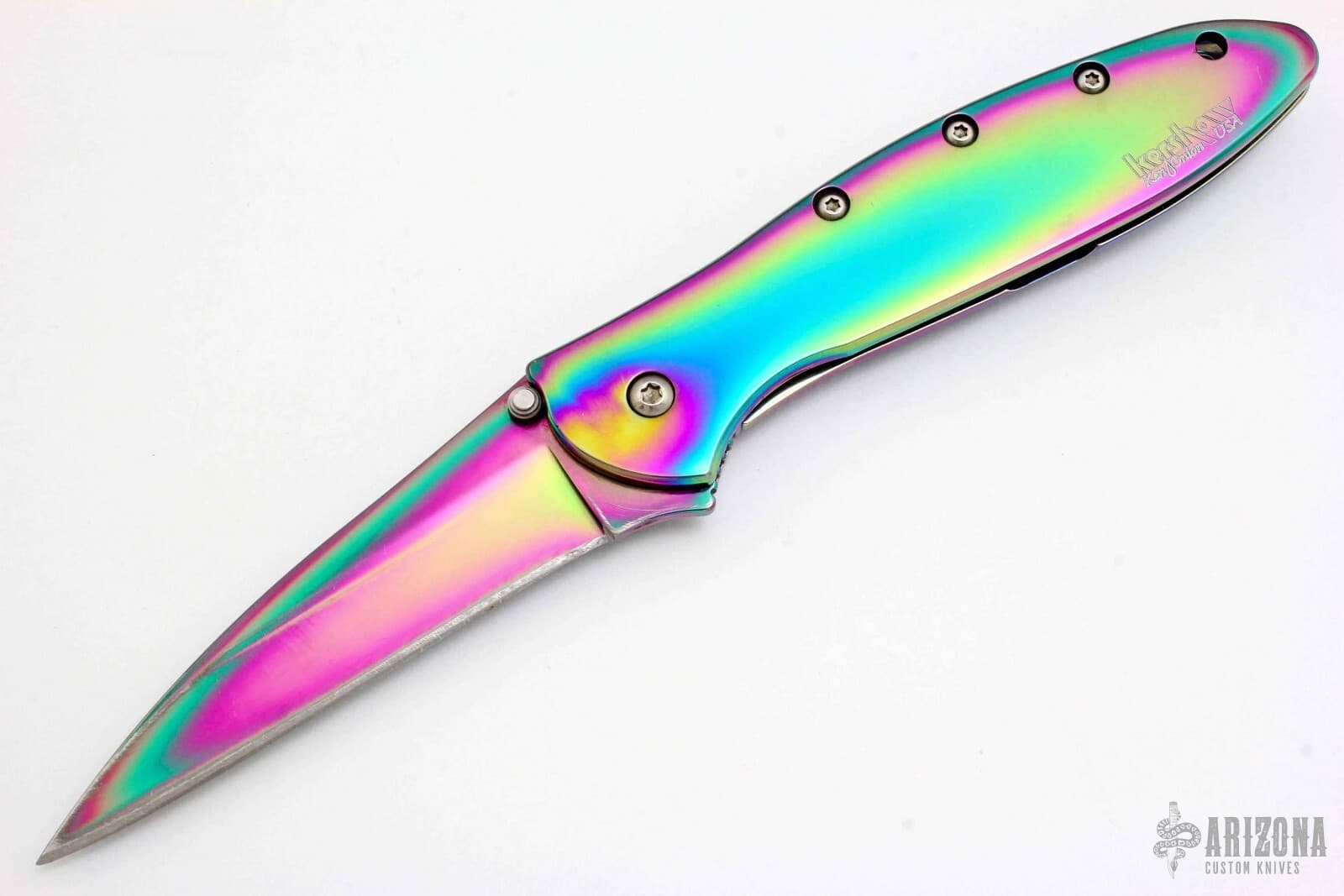 1660VIB Rainbow Leek  Arizona Custom Knives