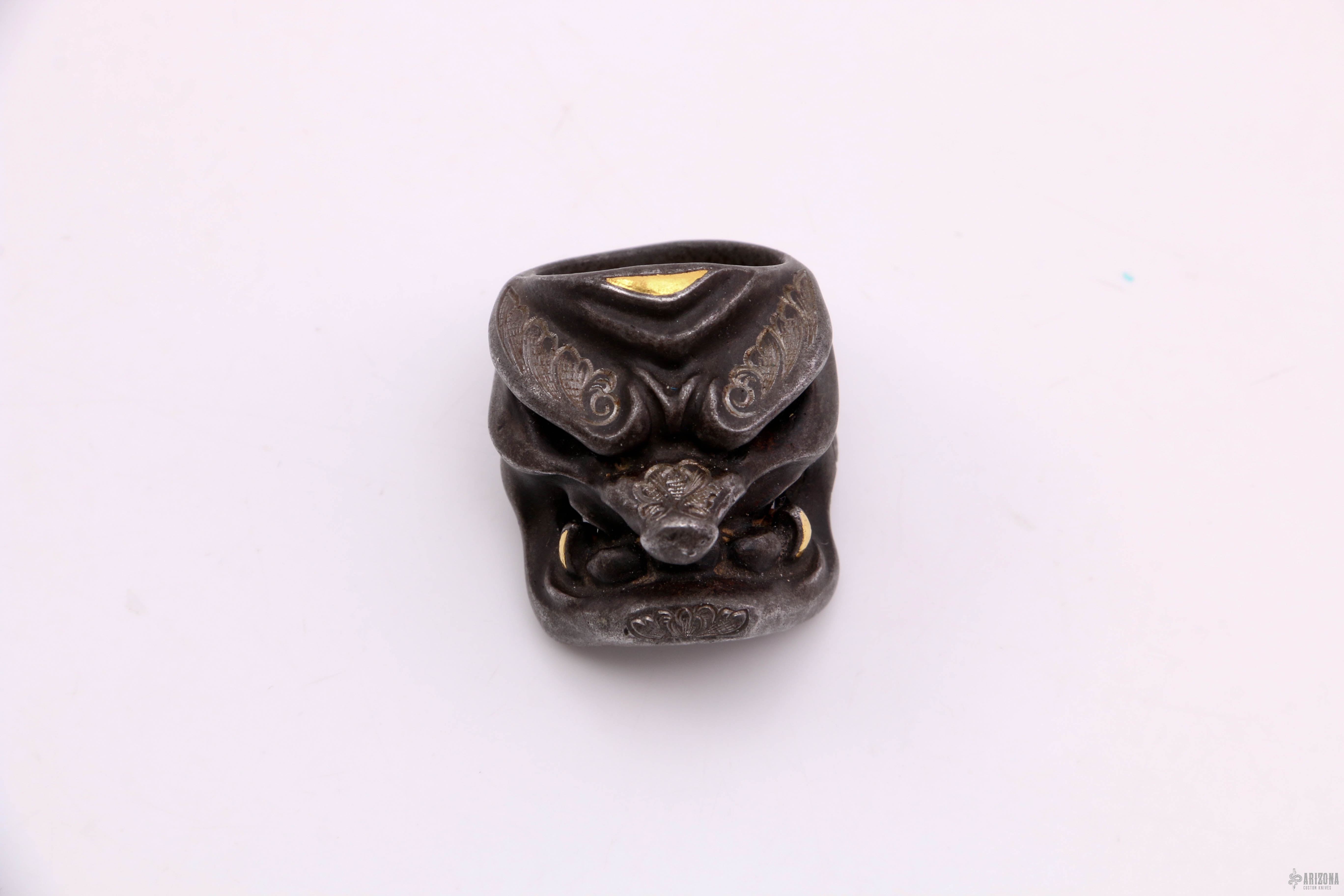 Takeuchi Engraved Iron Tengu Puncher Ring - Size 10.5 | Arizona