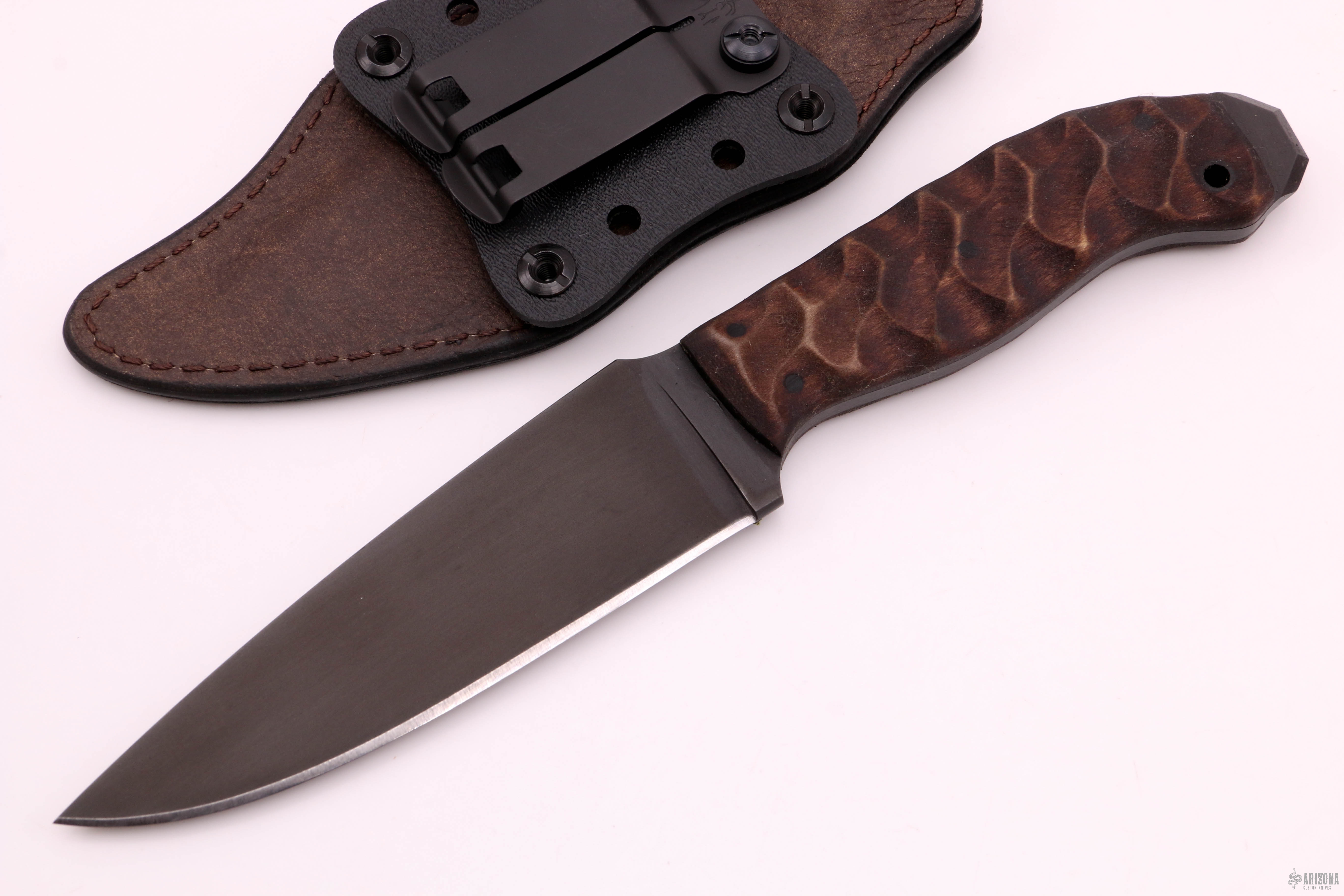 Drop Point Crusher - Sculpted Maple | Arizona Custom Knives