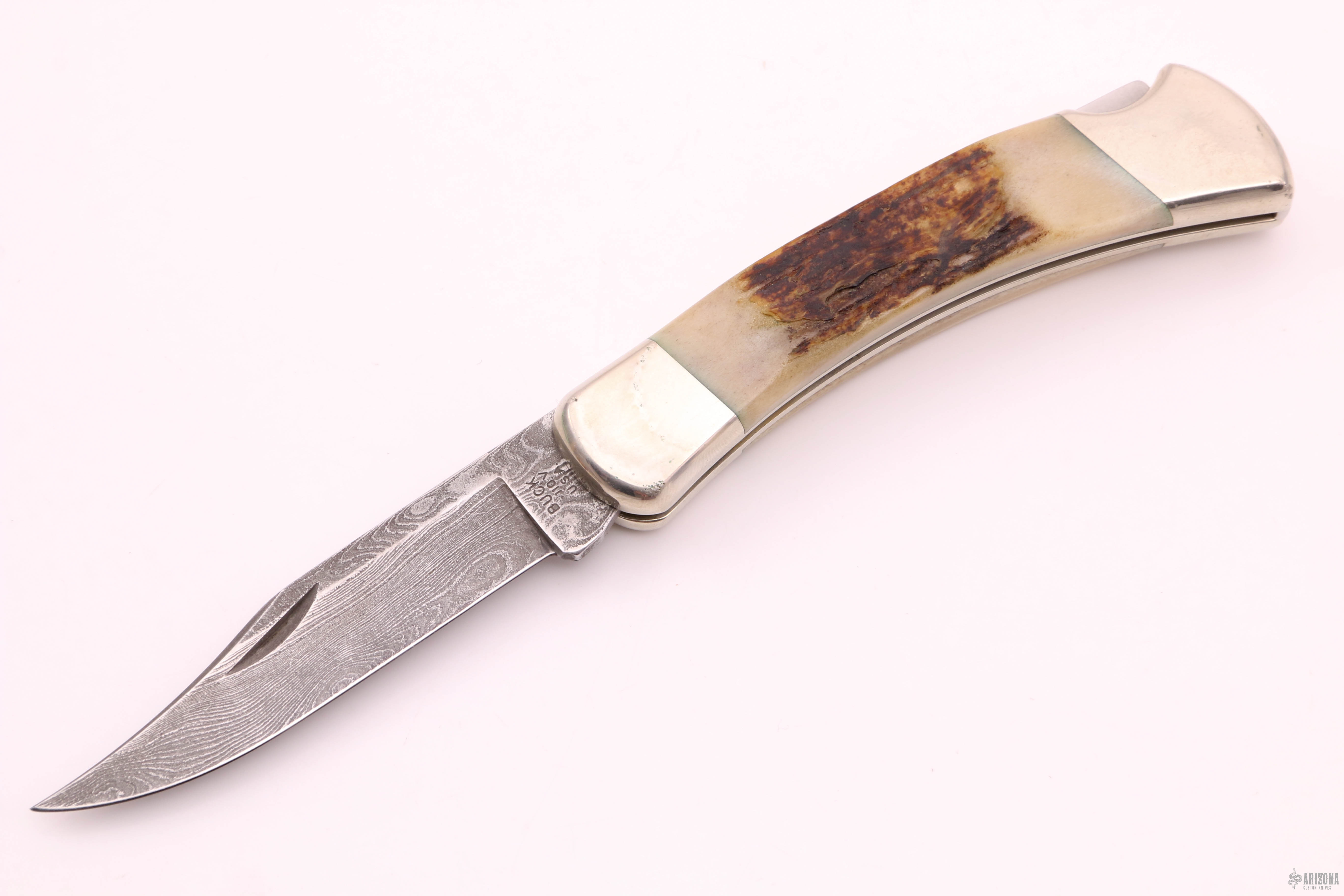 BUCK KNIFE 110ST Folding Hunter Stag 黄箱