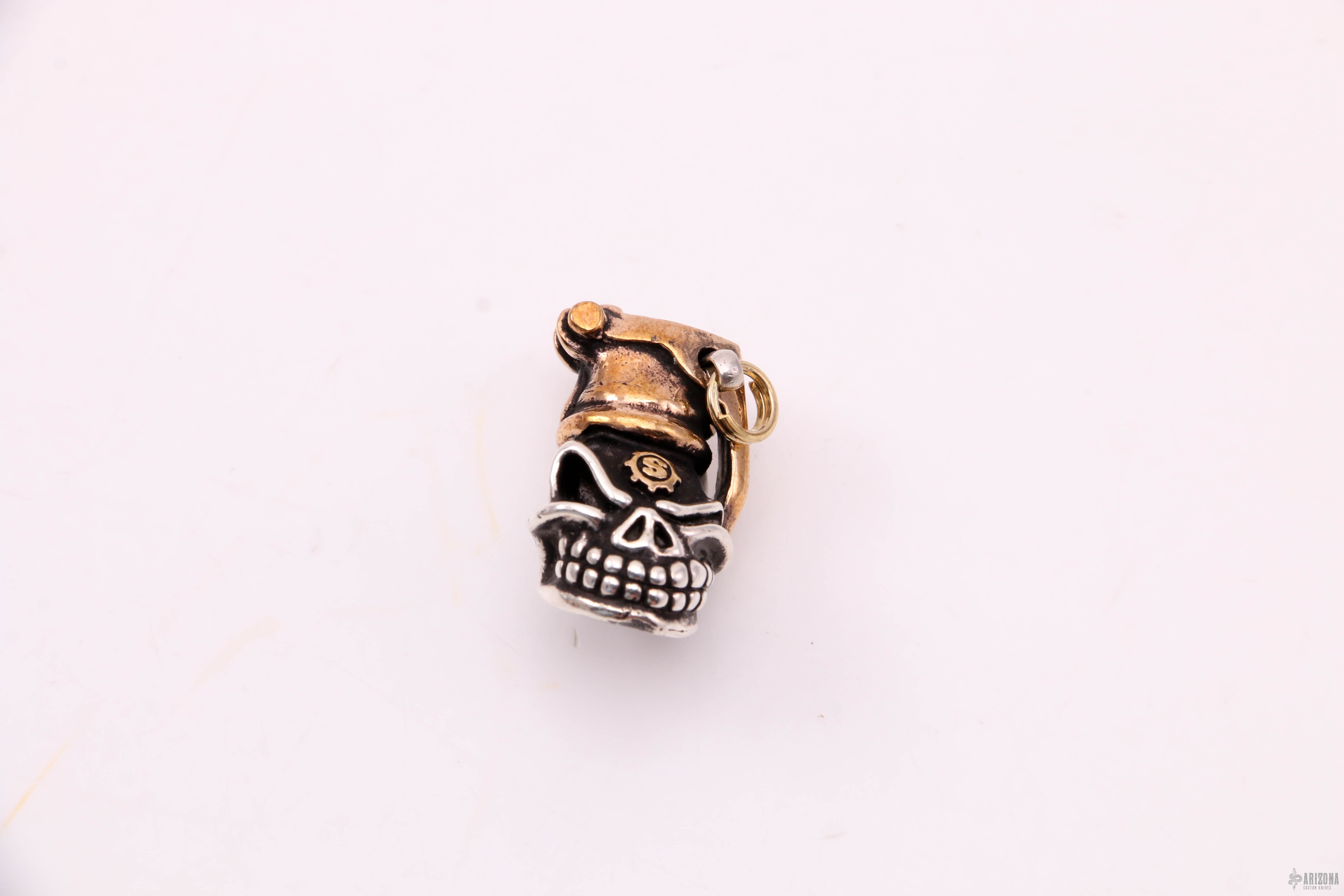 Slickster Grenade Bead - .925 and Copper and Brass
