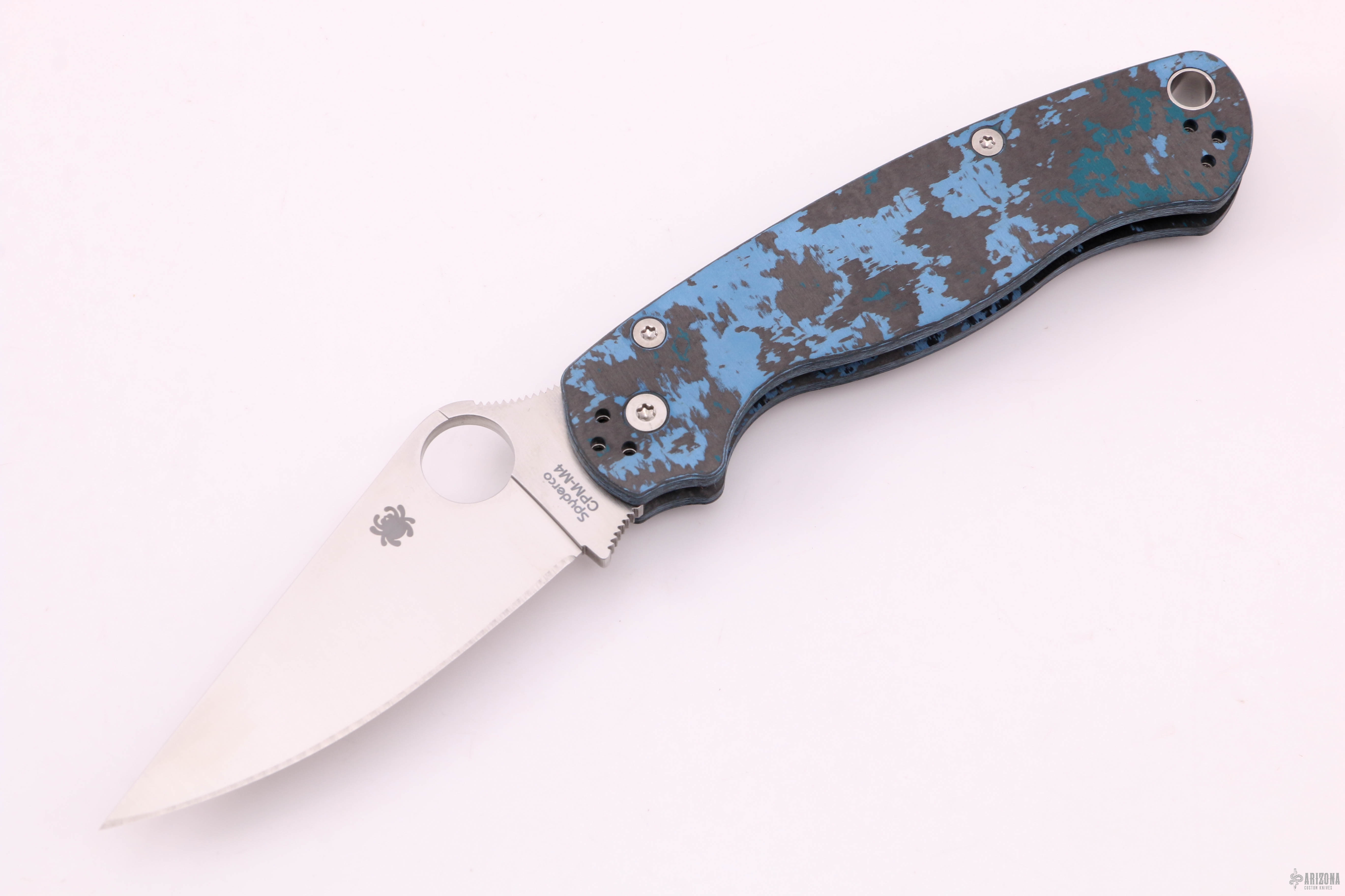 C81CFPBL2 Paramilitary 2 Blue CF - Arizona Custom Knives