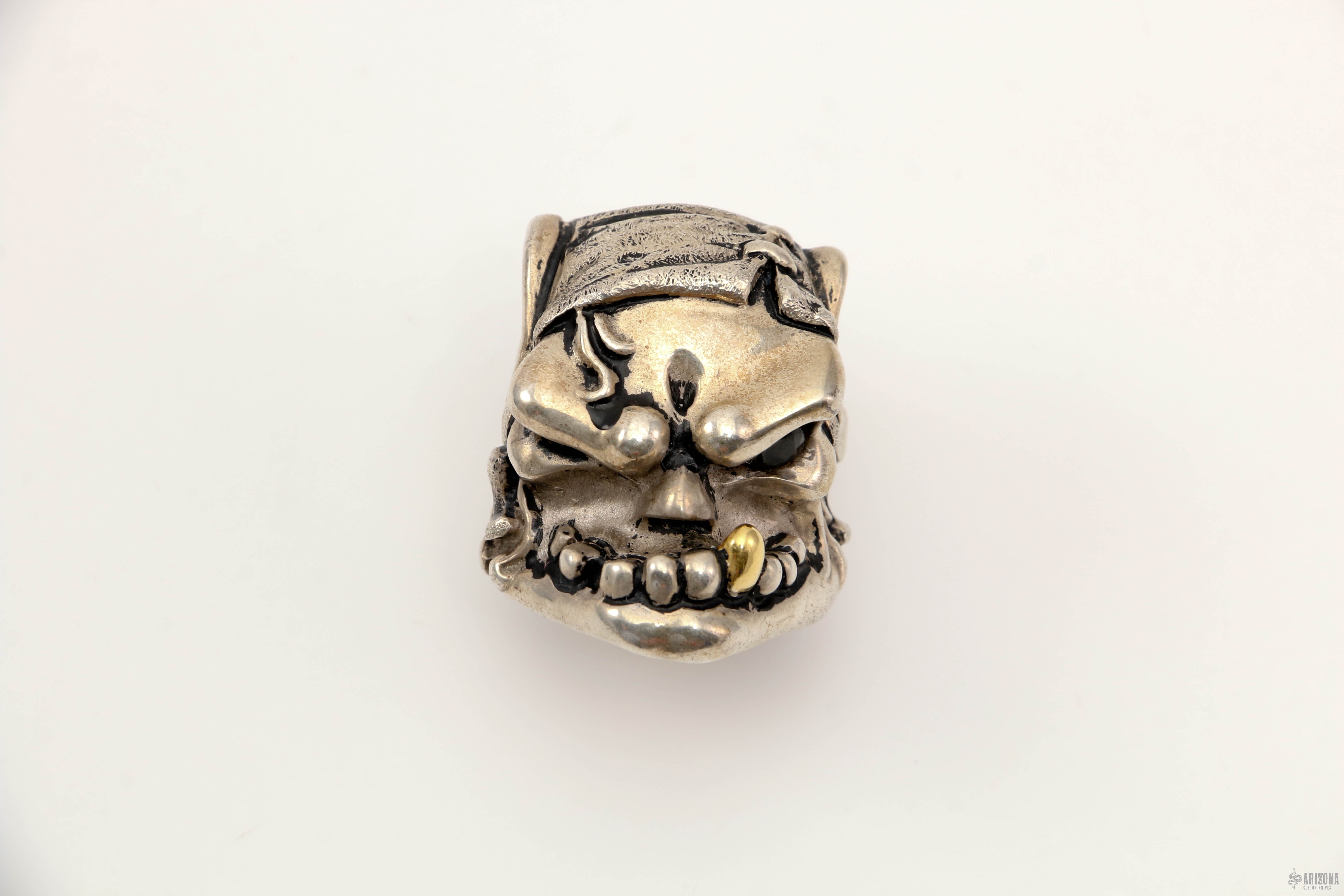 2017 Halloween Goblin Puncher Ring - AG/AU w/ Emerald Eye - Size 11 -  Arizona Custom Knives