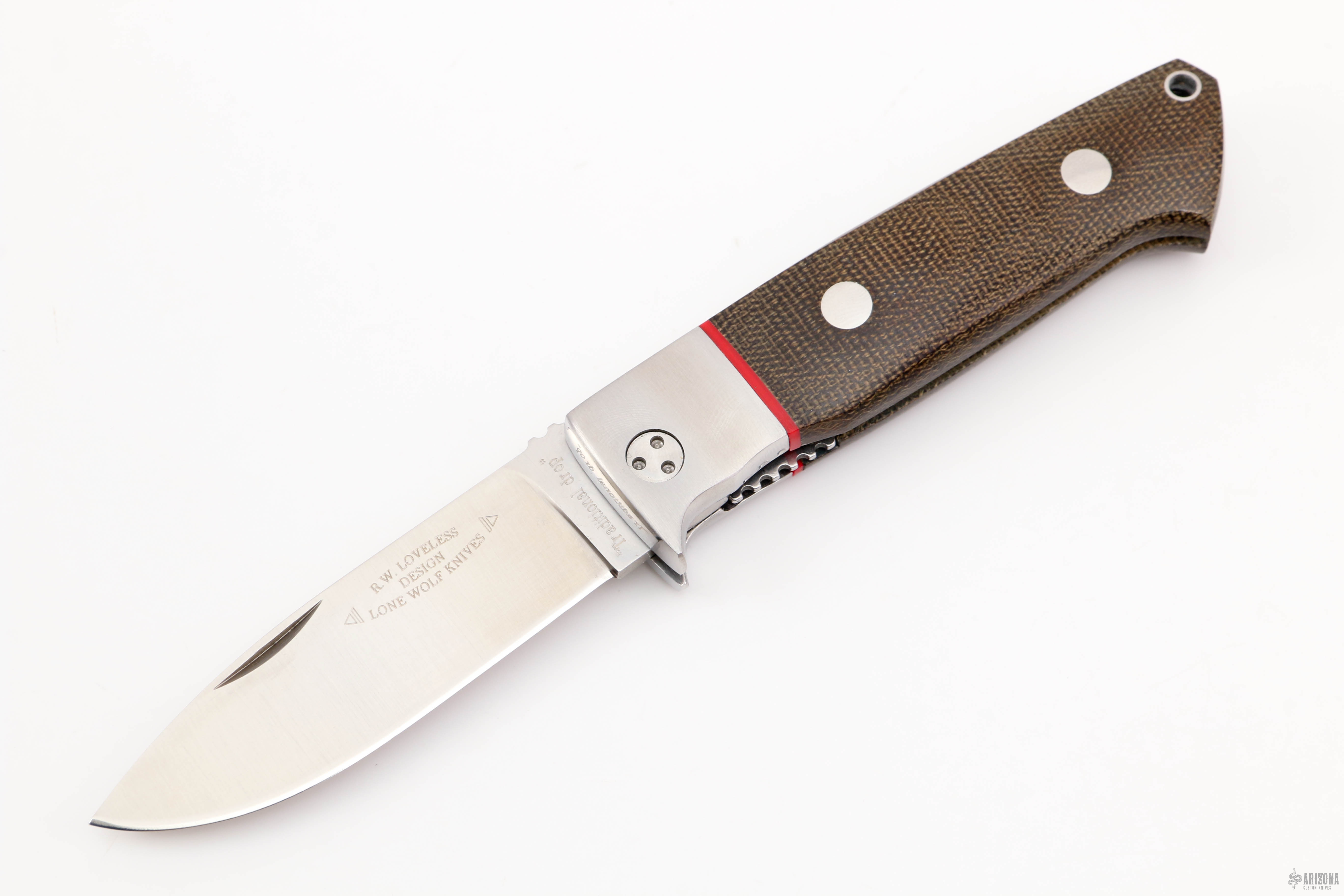 LC10400 RW Loveless Drop-Point Folder - Arizona Custom Knives