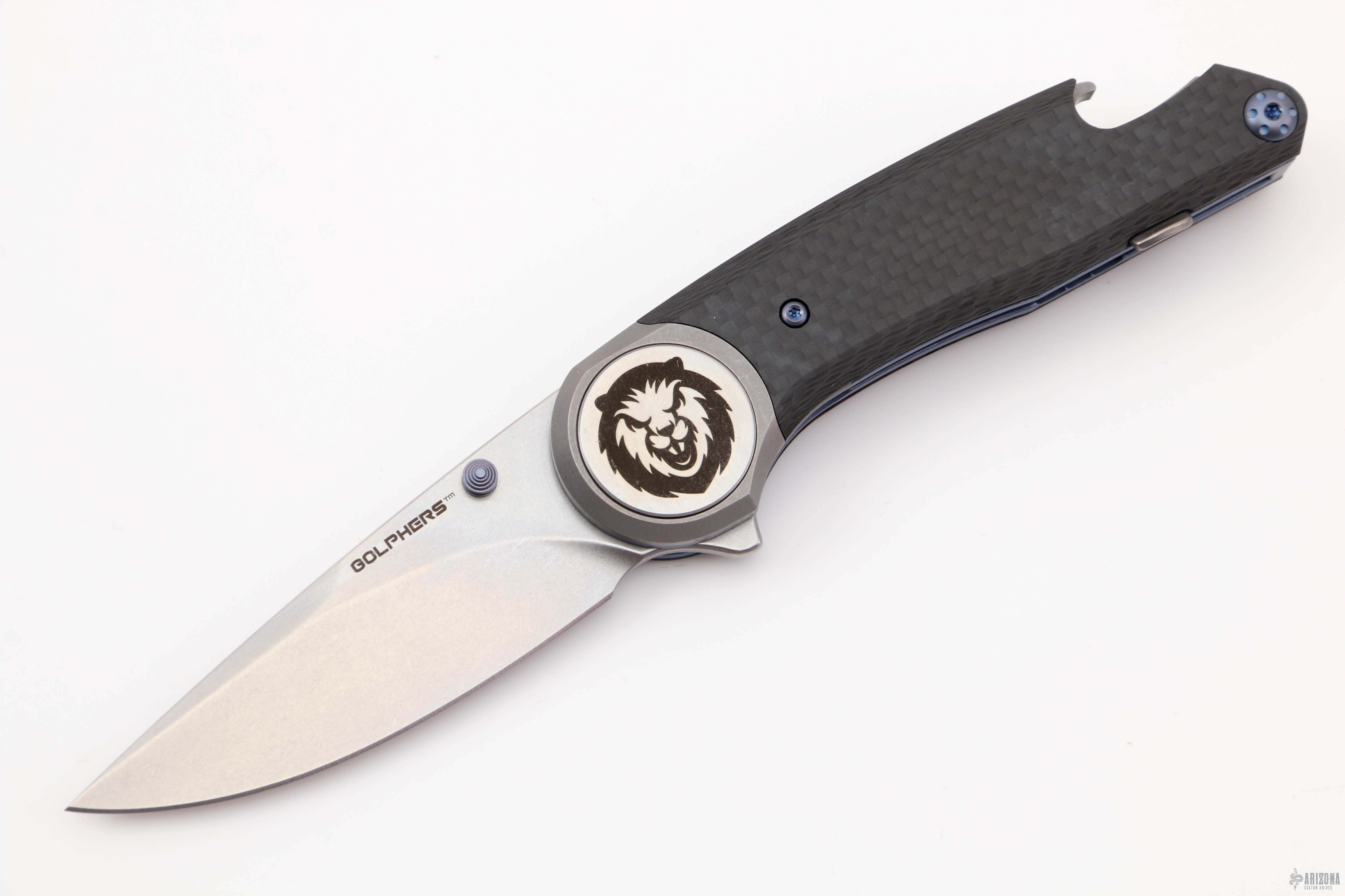 Ace - Blue Carbon Fiber - Arizona Custom Knives