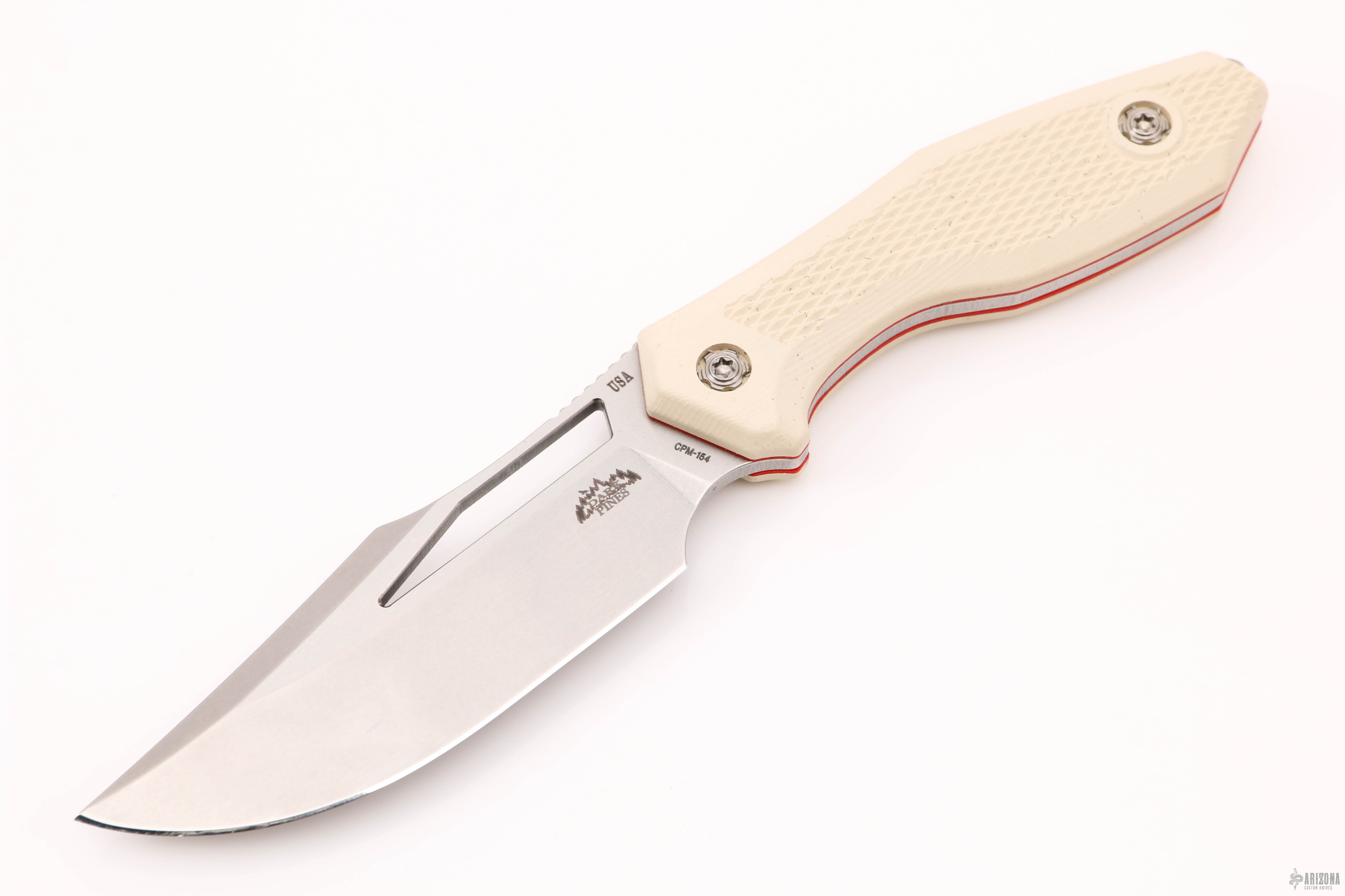 Widow Maker 3.5" Ivory Paper Micarta Arizona Custom Knives