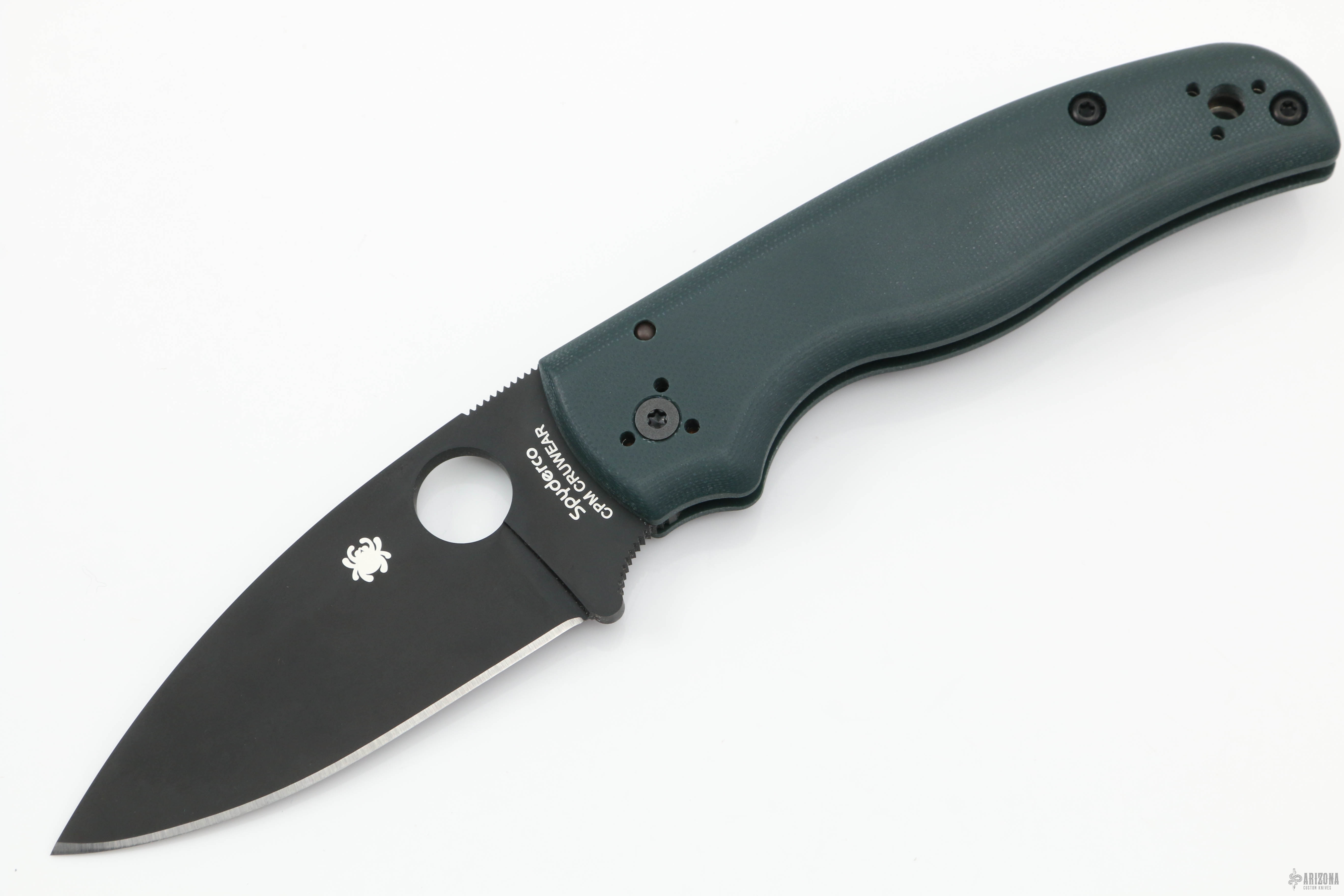 C229GPFGBK Shaman Pln BK Forest Green - Arizona Custom Knives