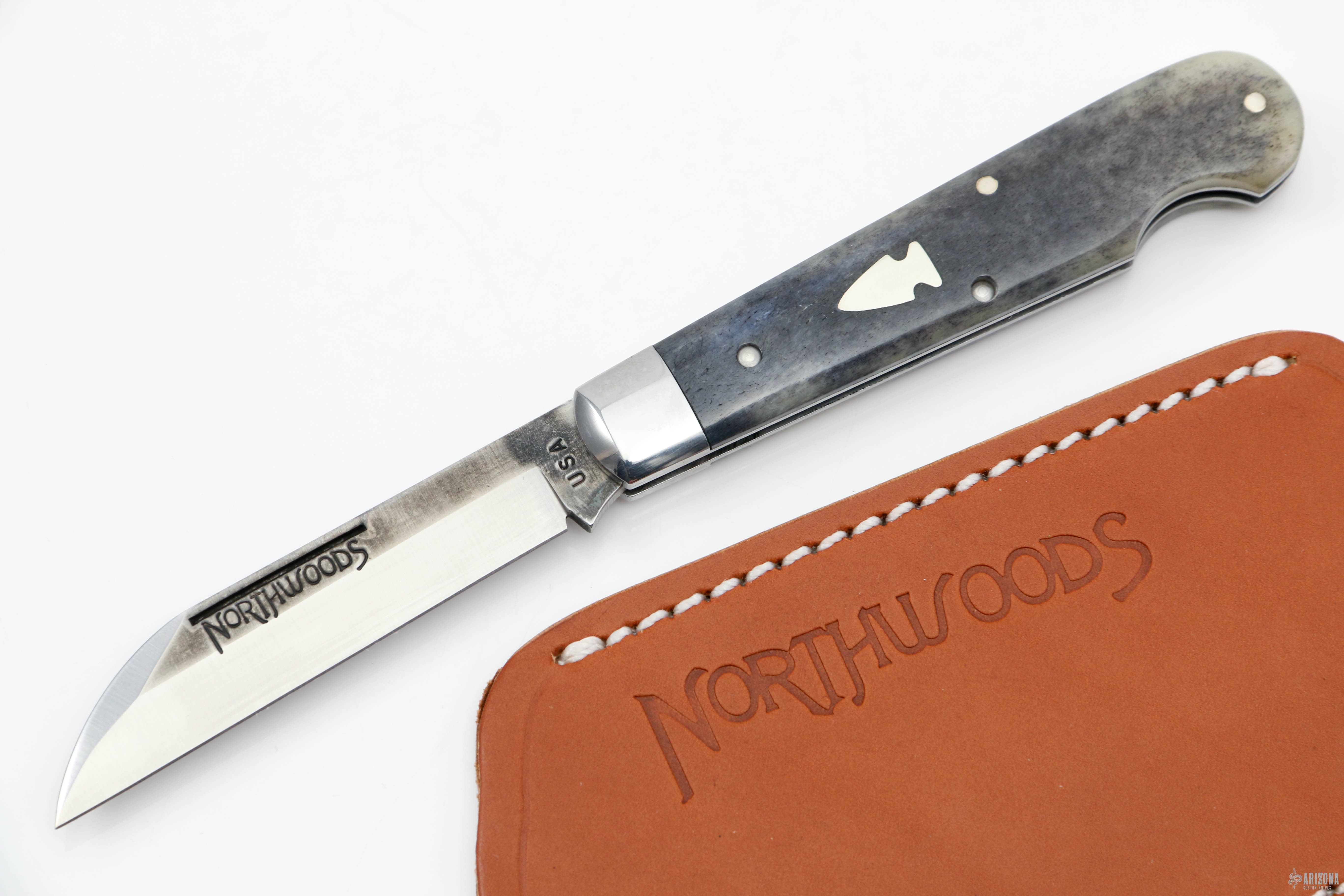 Michigan Jack-Black Camel Bone #37 - Arizona Custom Knives Michigan Jack-Black Camel Bone #37 - Arizona Custom Knives