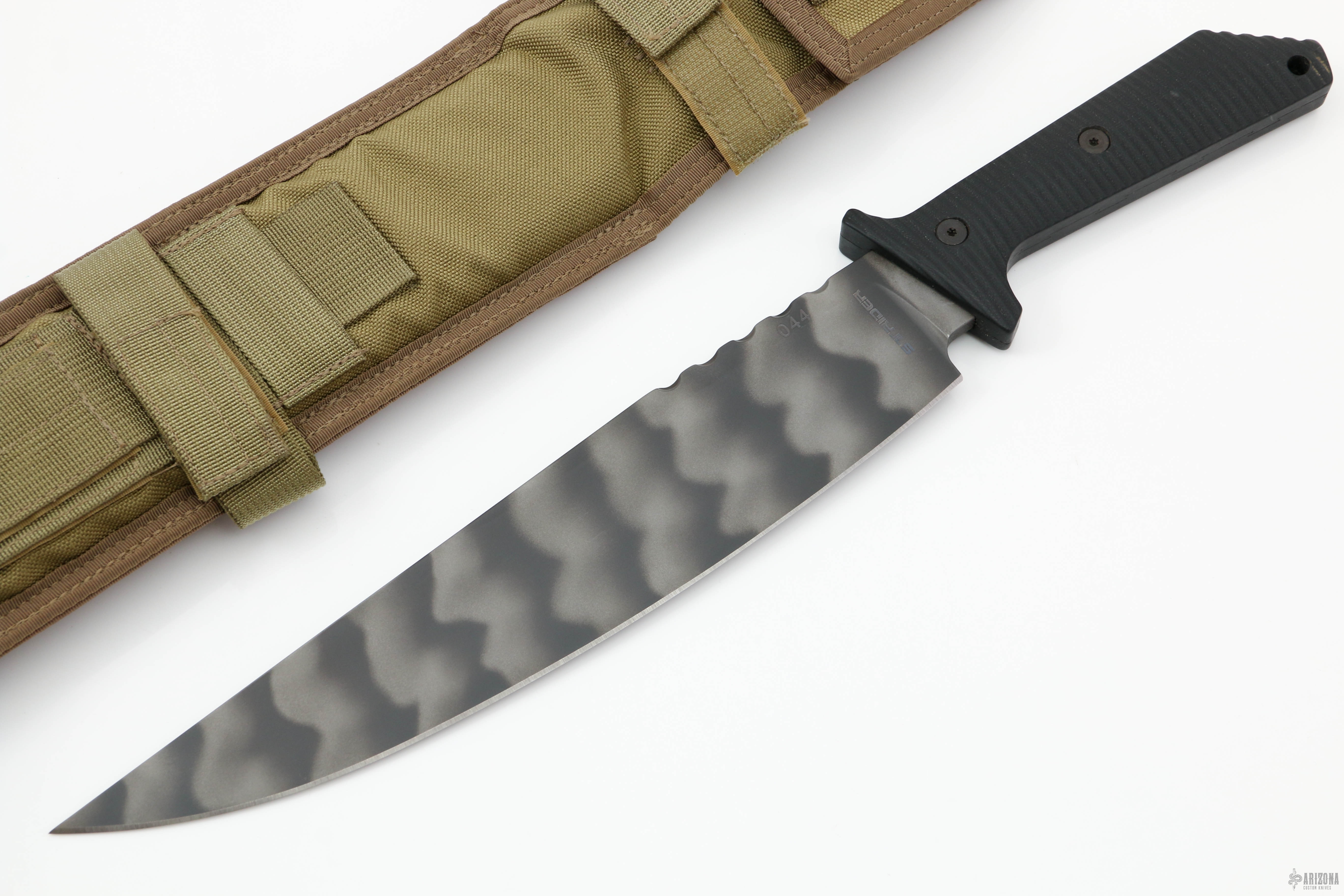 Ｂｏｗｉｅ　ｓｔｙｌｅ Miller/Musso Style Brass Back Bowie - Arizona Custom Knives