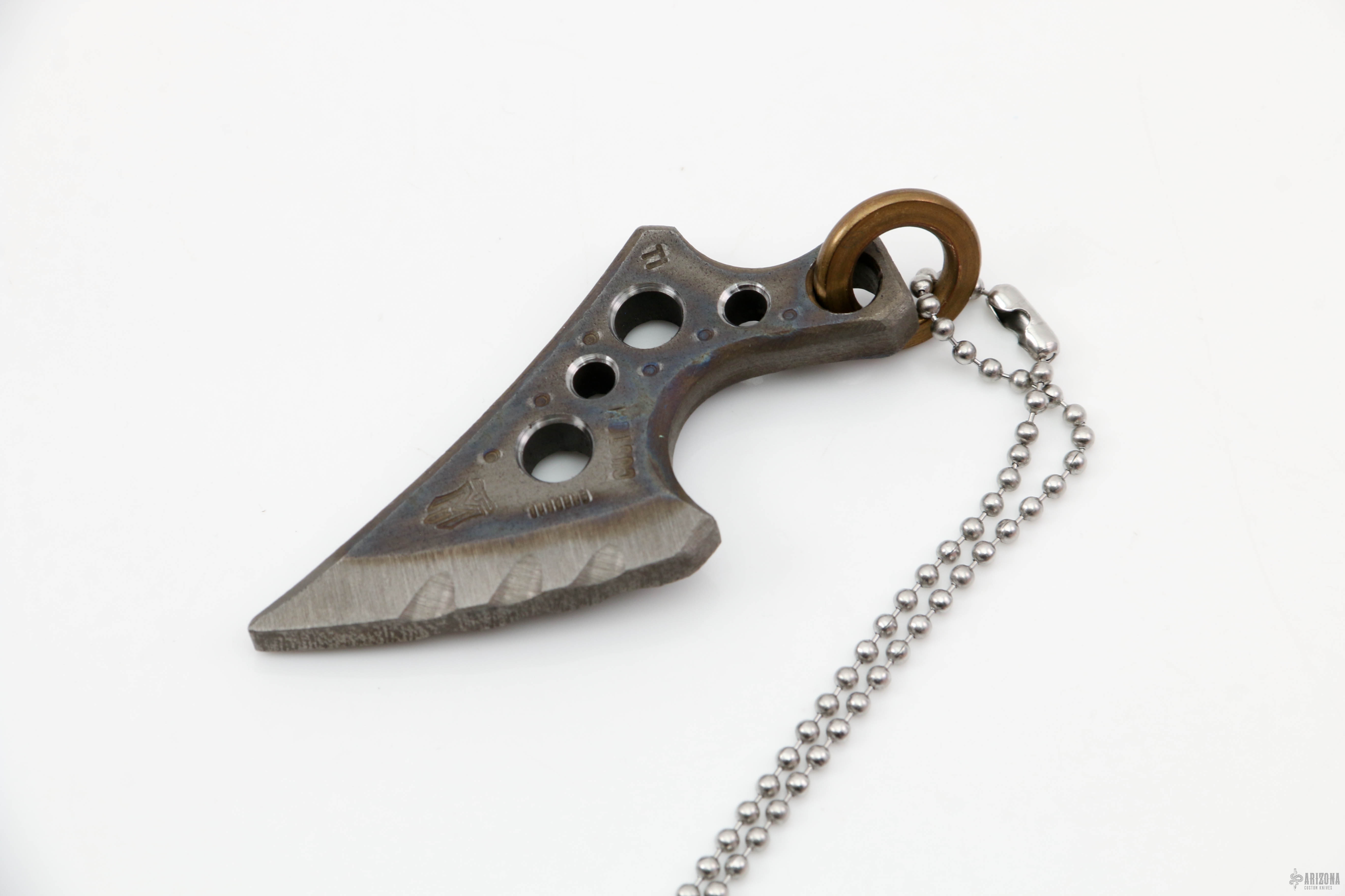 Titanium Knife Pendant w/ Ball Chain Arizona Custom Knives